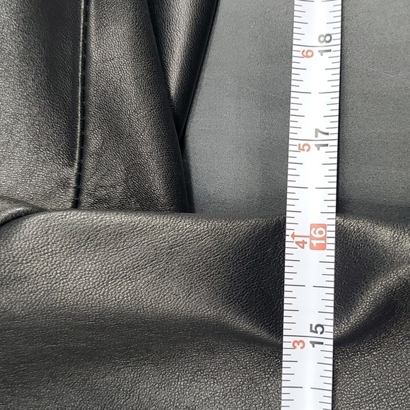 Red Kid Leather Trench Coat Jacket S - Picture 6 of 15